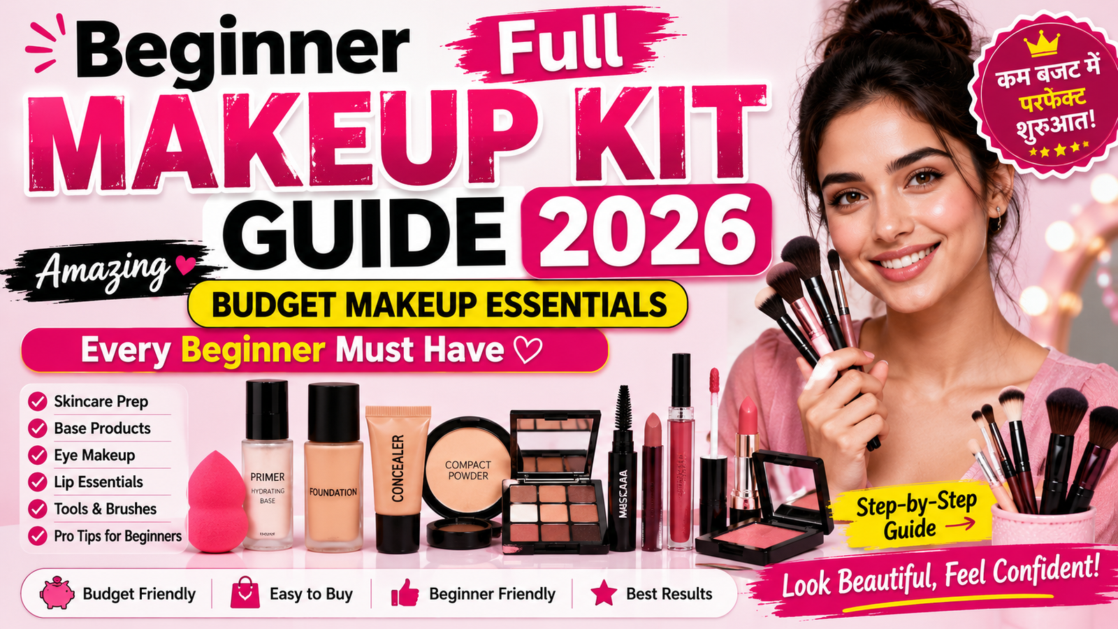 Beginner Full Makeup Kit Guide 2026: Amazing Budget Makeup Essentials Every Beginner Must Have