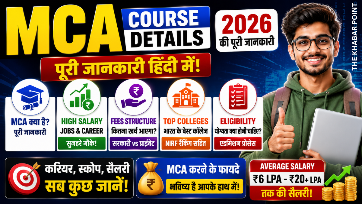 MCA Course Details in Hindi 2026: High-Salary Jobs, Fees & Top Colleges