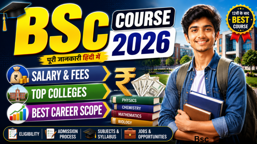 BSc Course Details in Hindi 2026: Amazing Career Guide, Fees, Salary, Top Colleges & Admission