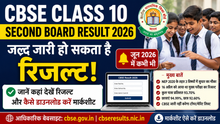 CBSE Class 10 Second Board Result 2026